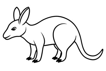 Fototapeta premium aardvark line art silhouette vector illustration