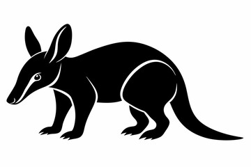 Fototapeta premium aardvark line art silhouette vector illustration