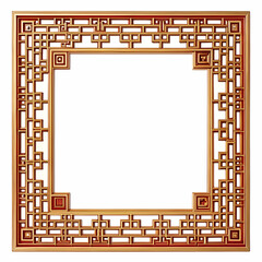 chinese frame elements isolated on white