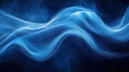 Obraz premium Abstract blue light beams cut through darkness, capturing a high-energy design full of dynamic motion