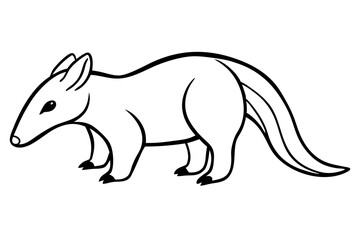 anteater line art silhouette vector illustration