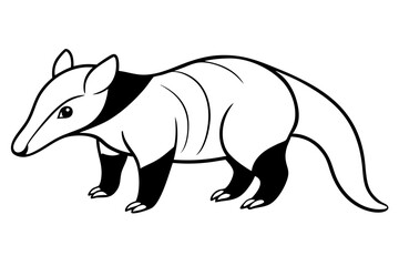 Fototapeta premium anteater line art silhouette vector illustration