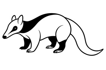 Fototapeta premium anteater line art silhouette vector illustration