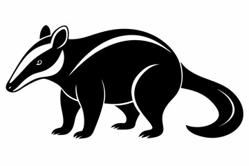 Fototapeta premium anteater line art silhouette vector illustration