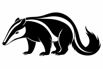 anteater line art silhouette vector illustration