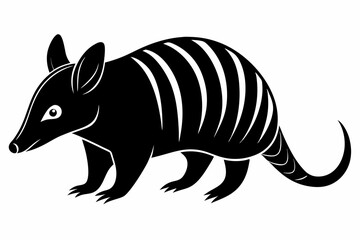 Fototapeta premium armadillo line art silhouette vector illustration