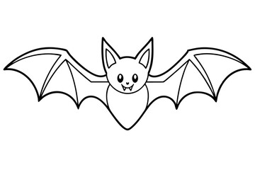bat line art silhouette vector illustration