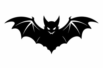 bat line art silhouette vector illustration
