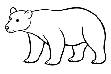 bear line art silhouette vector illustration