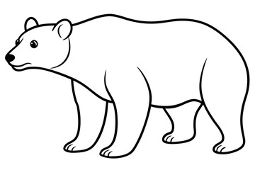 bear line art silhouette vector illustration
