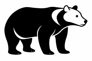 bear line art silhouette vector illustration