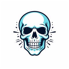 Obraz premium human skull isolated on white