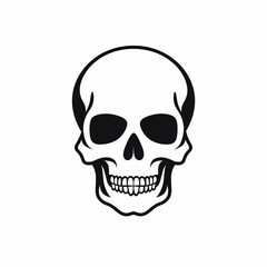 human skull isolated on white