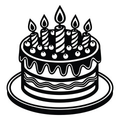  birthday cake vector isolated