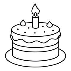  birthday cake vector isolated