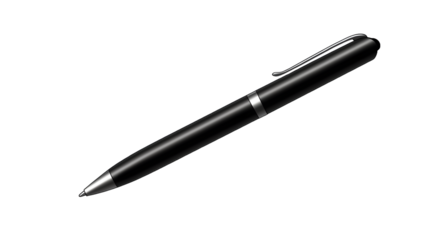 pen isolated on white, job contract with a pen signing the bottom