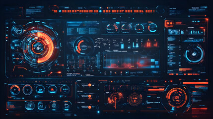 Futuristic HUD Interface Digital Illustration