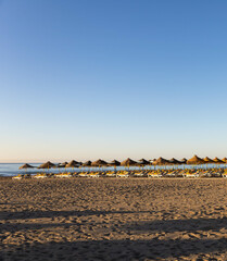 The beach of La Carihuela, Torremolinos, Costa del Sol.