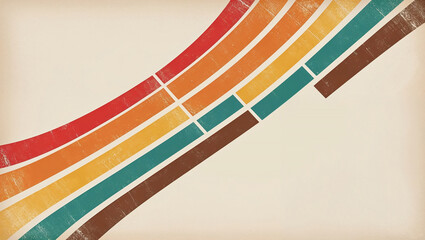 Retro colorful stripes background creating dynamic composition