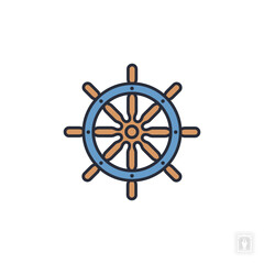 rudder icon. rudder Symbol sign for mobile concept and web design. Vector icon, Logo illustration, Vector graphics