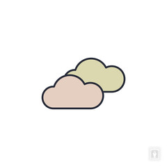 Fototapeta premium cloud icon. cloud Symbol sign for mobile concept and web design. Vector icon, Logo illustration, Vector graphics