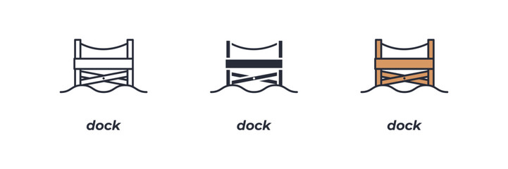 dock icon. dock Symbol sign for mobile concept and web design. Vector icon, Logo illustration, Vector graphics