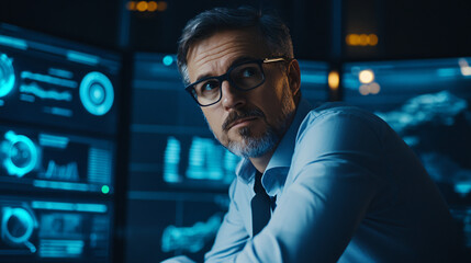 An IT director discussing the implementation of cloud infrastructure and cybersecurity measures to ensure the scalability and protection of business operations in a rapidly evolving digital world.