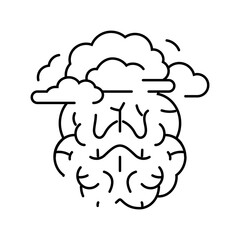 checklist brainstorm line icon vector. checklist brainstorm sign. isolated contour symbol black illustration