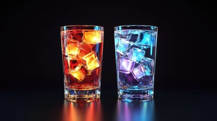 The Colorful Cocktail Glasses