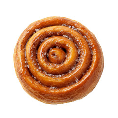 Fototapeta premium cinnamon bun isolated on white background