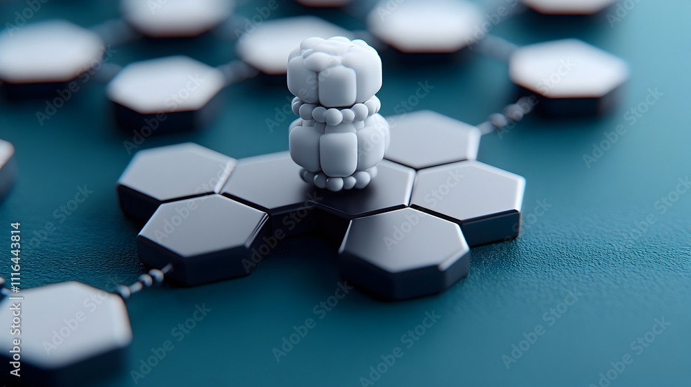 Poster a 3d rendered showcasing the hexagonal atomic lattice structure of graphene a state of the art mater