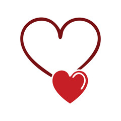 Sweet Valentine Elements Icon Silhouette Vector Line Art 