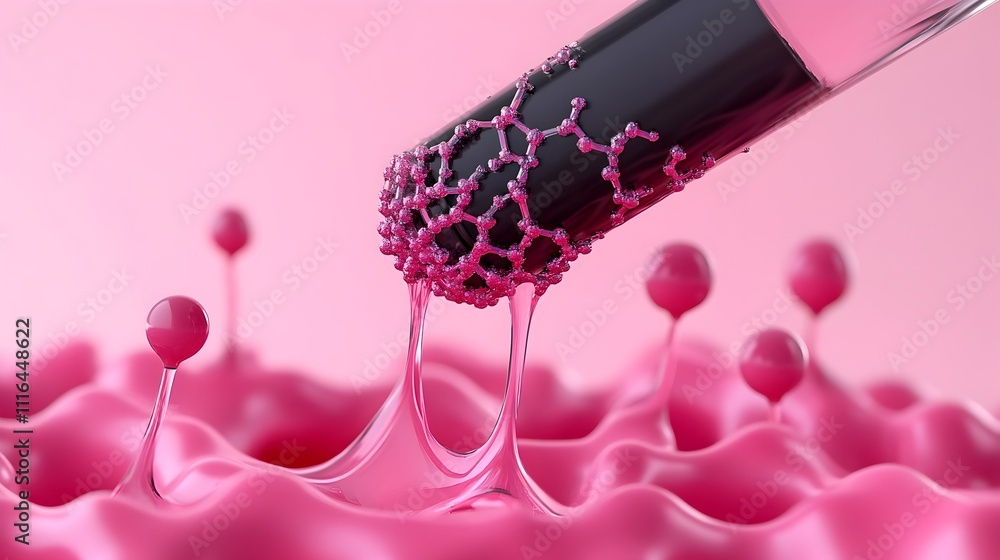 Poster graphene s thermal conductivity and heat dissipation process flat design 3d rendering abstract scien