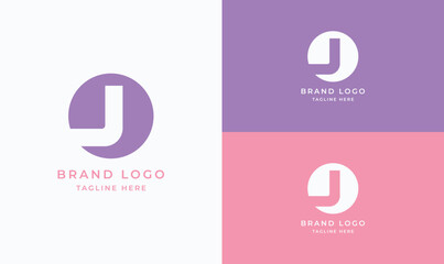 Bold Letter J Circle Logo Design – Modern, Minimalist Typography & Geometric Style