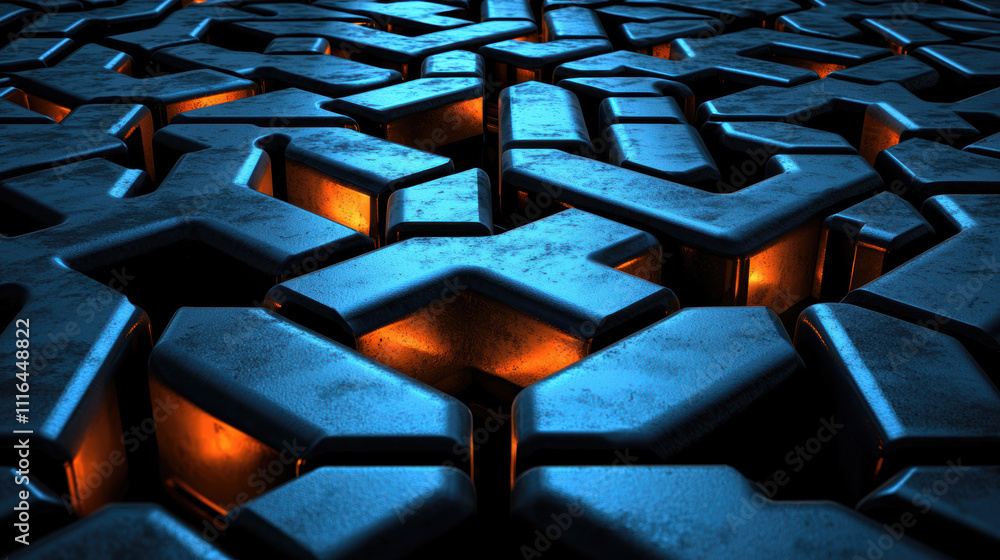 Poster human resources layoff concept. a futuristic, textured surface with glowing orange accents, creating