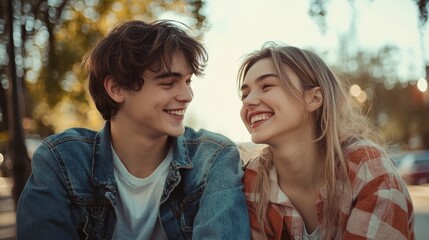 Fototapeta premium The Happy Young Couple