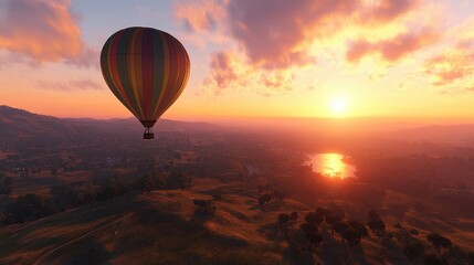 Obraz premium The Colorful Hot Air Balloon