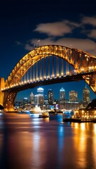 Naklejka premium city harbour bridge