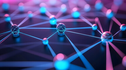Abstract 3D Network Illustration