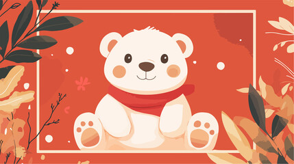 Cute Teddy Bear Cartoon Vector Illustration for Children's Books and Posters