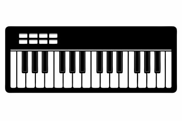 Fototapeta premium Black Keyboard Silhouette Vector Design