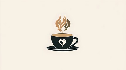 Obraz premium The Cafe Coffee Shop Logo Design Template Vector, Hot Coffee, Espresso and Tea Cups Logo Art Symbol Design Icons Illustration. vintage coffee logo, icon and template. restaurant or cafe concept 