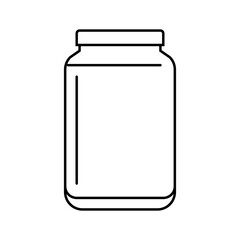 jar glass package line icon vector. jar glass package sign. isolated contour symbol black illustration