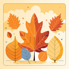 Autumn leaves illustration