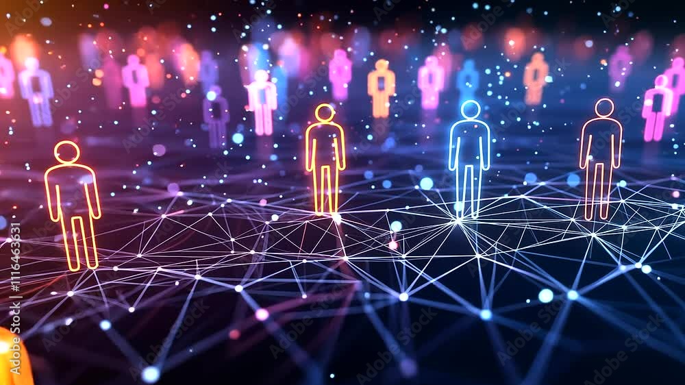 Poster dynamic social network visualization with geometric figures