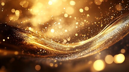 Luxurious Golden Highlights on a Rich and Elegant Background