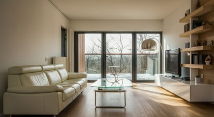 Fototapeta premium Modern Living Room with Natural Light