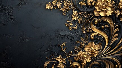 Luxurious Golden Highlights on a Rich and Elegant Background