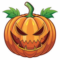Halloween pumpkin vector art on a isoleted white background 