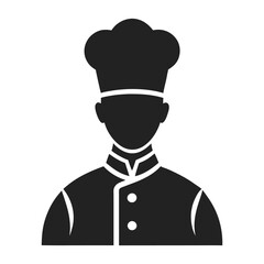 chef professional silhouette on white background